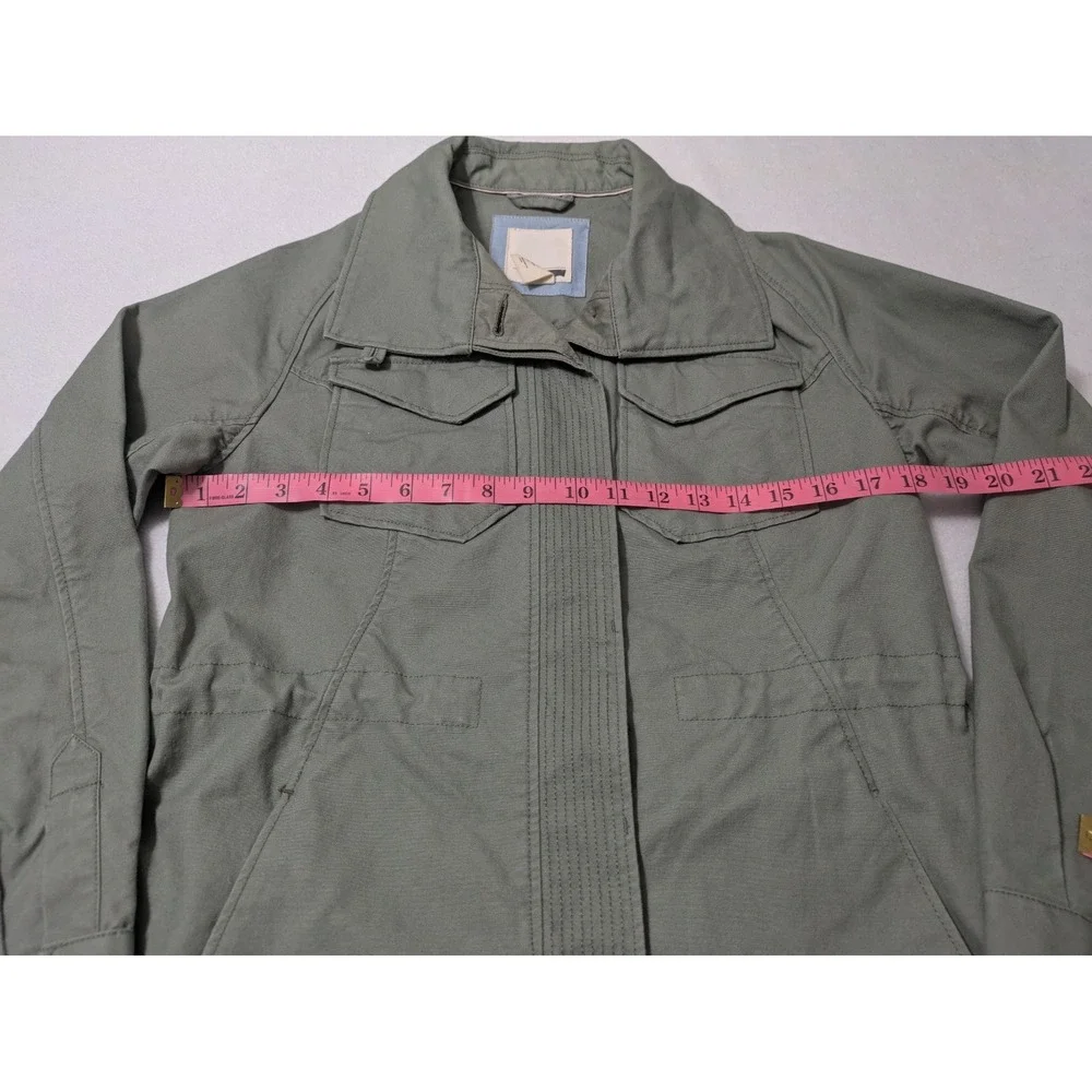 Levis Jacket Womens Small Olive Green Utility Military Pocket Utility Field Coat - Picture 9 of 11